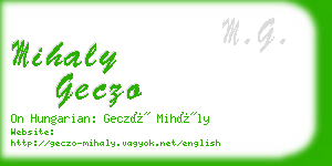 mihaly geczo business card